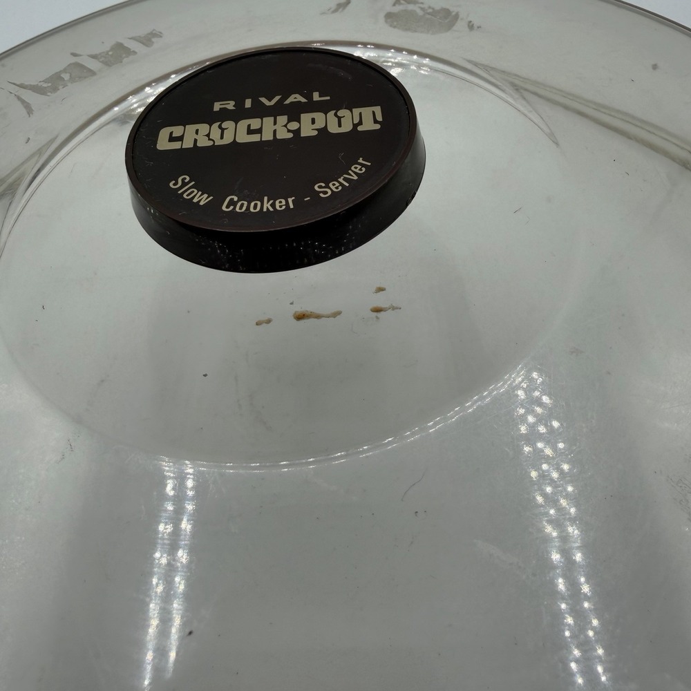 Vintage 10" Rival Crock Pot Model 3300 Slow Cooker‎ Lid ONLY Top OEM Plastic - Picture 3 of 4
